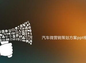 汽车微营销策划方案ppt模板