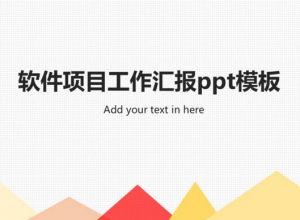 软件项目工作汇报ppt模板