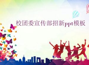 校团委宣传部招新ppt模板