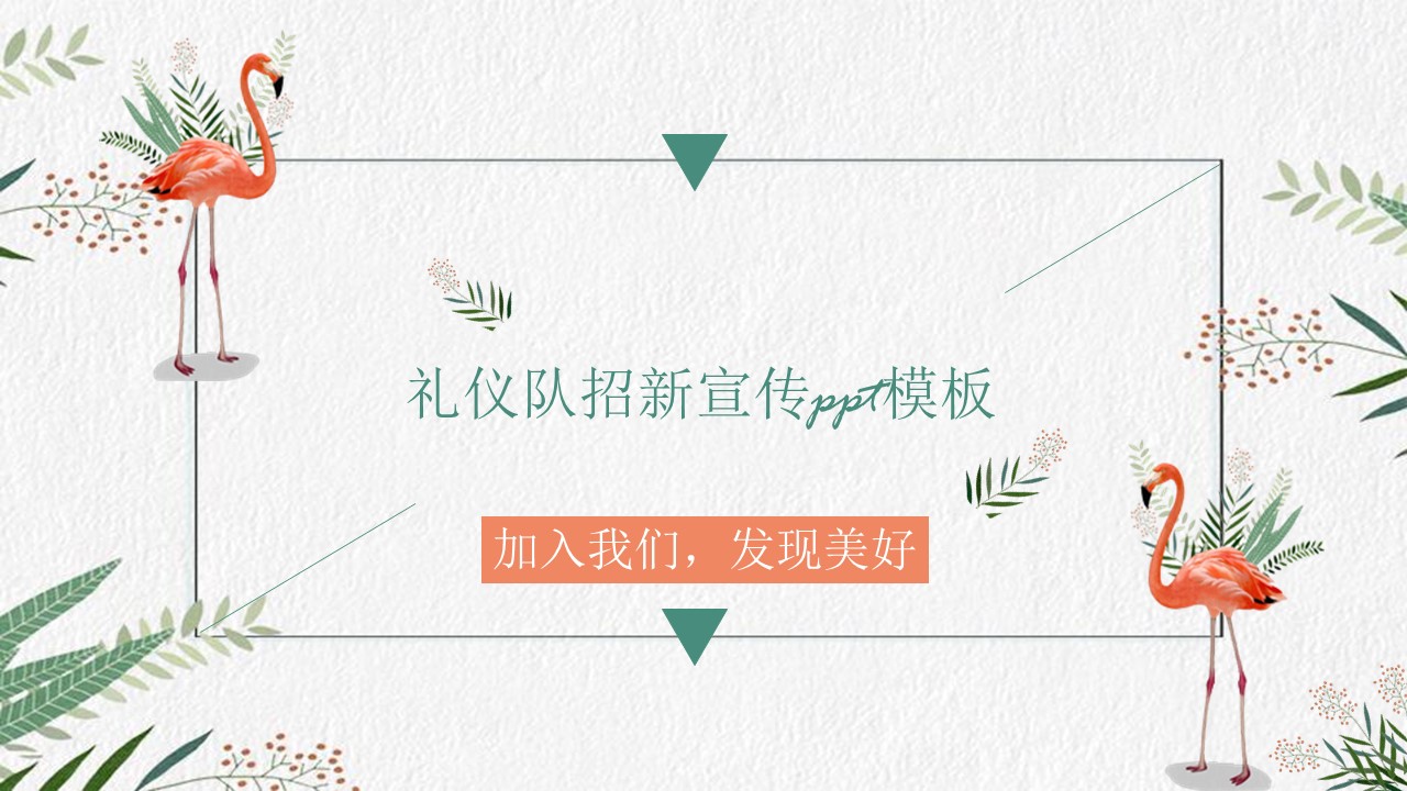 礼仪队招新宣传ppt模板