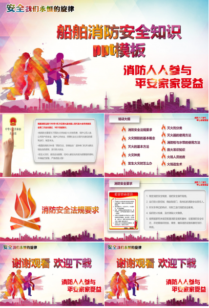 船舶消防安全知识ppt模板