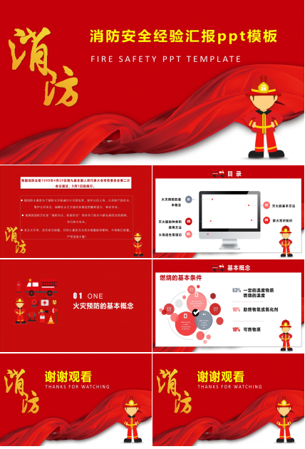 消防安全经验汇报ppt模板