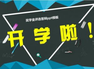 奖学金评选答辩ppt模板