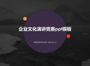 企业文化演讲竞赛ppt模板