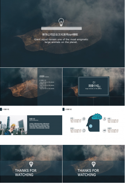 装饰公司企业文化宣传ppt模板