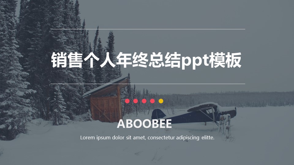 销售个人年终总结ppt模板