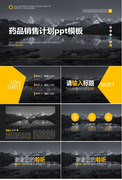 药品销售计划ppt模板