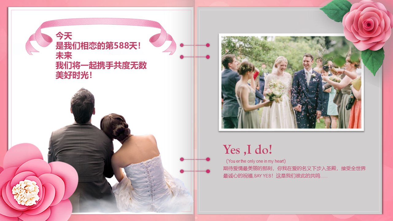 浪漫婚礼相册ppt模板