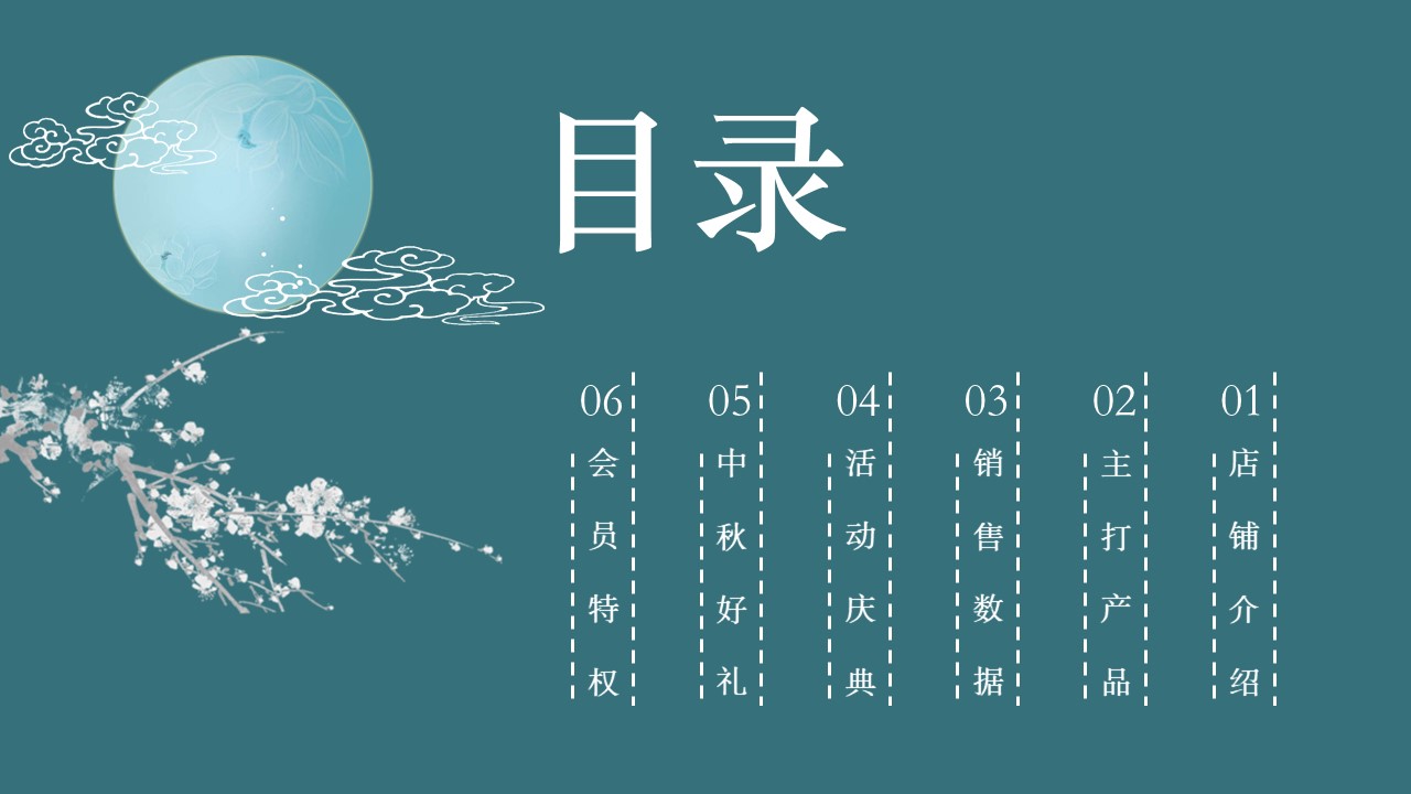 中秋节英文介绍ppt模板