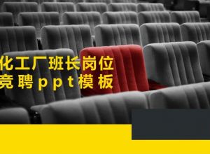 化工厂班长岗位竞聘ppt模板