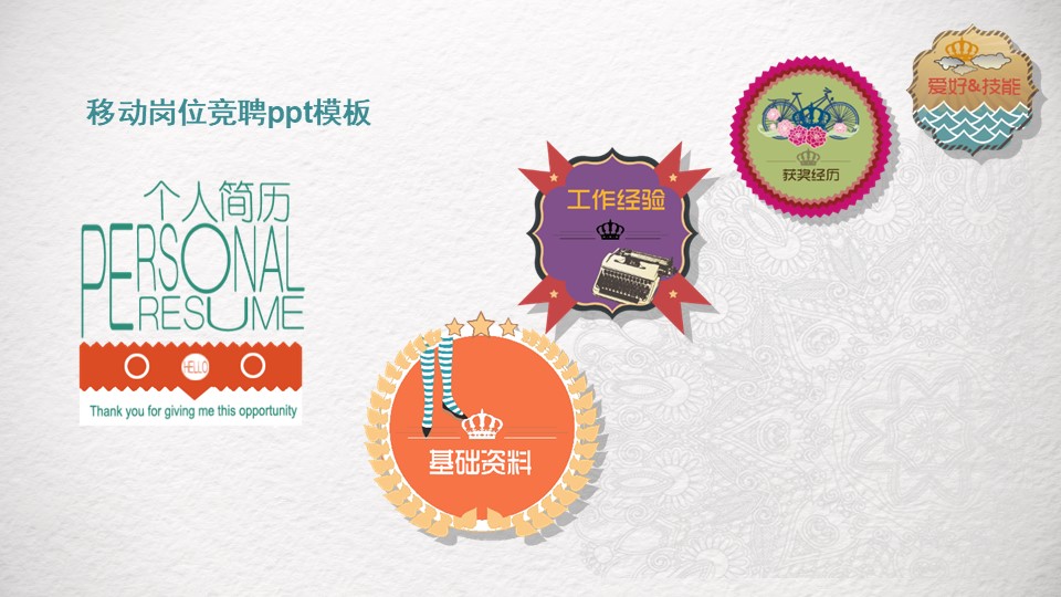 移动岗位竞聘ppt模板