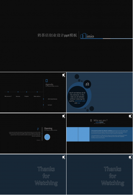 奶茶店创业设计ppt模板