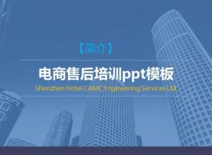 电商售后培训ppt模板