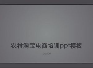 农村淘宝电商培训ppt模板