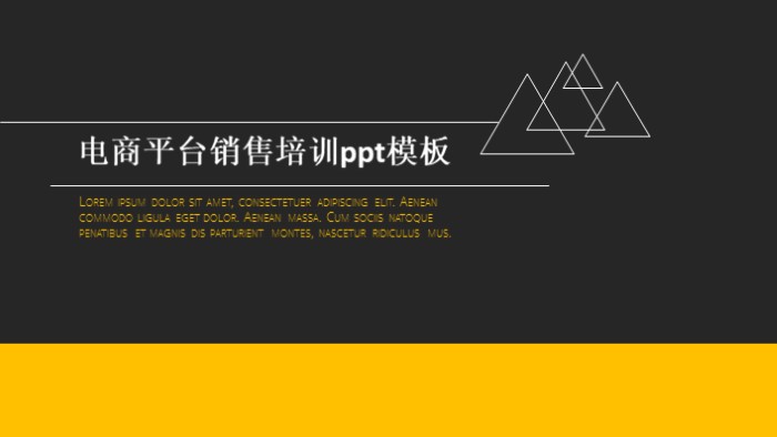 电商平台销售培训ppt模板