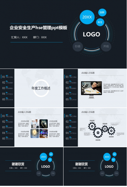 企业安全生产hse管理ppt模板