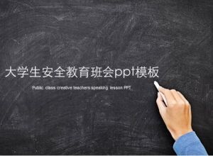 大学生安全教育班会ppt模板