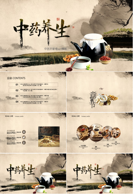中医药管理ppt模板