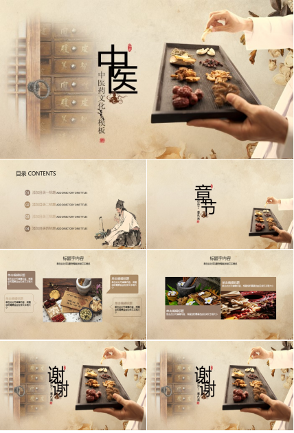 中医药文化ppt模板