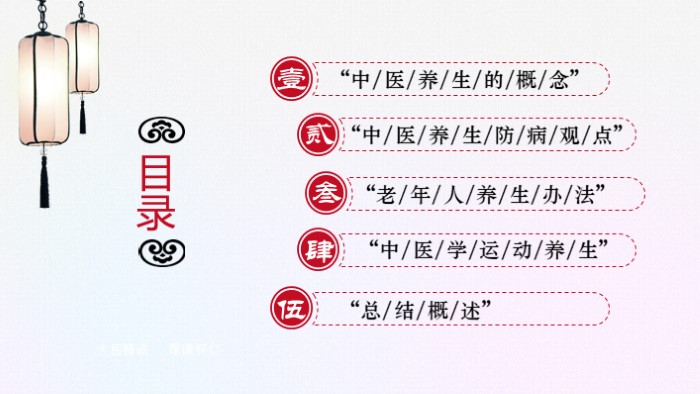 中医讲座主题ppt模板