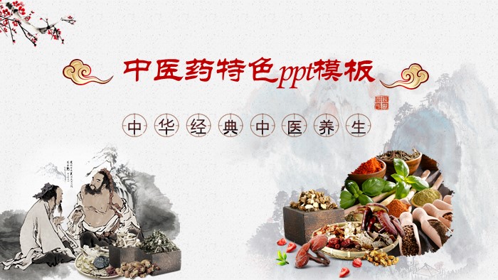 中医药特色ppt模板