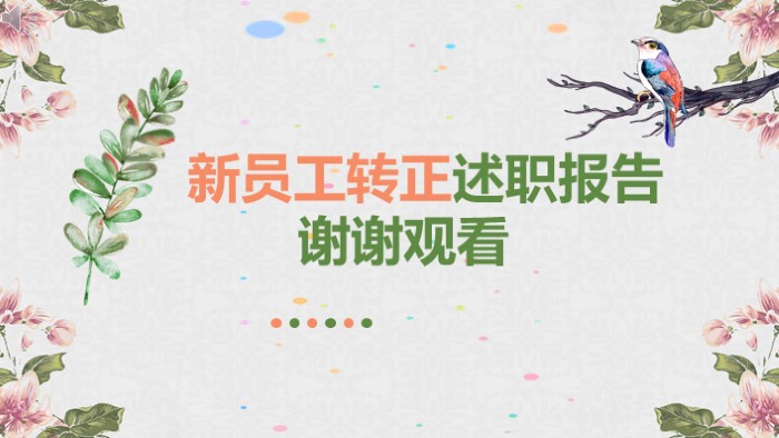 客服转正申请ppt模板