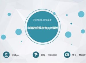 申请政府奖学金ppt模板