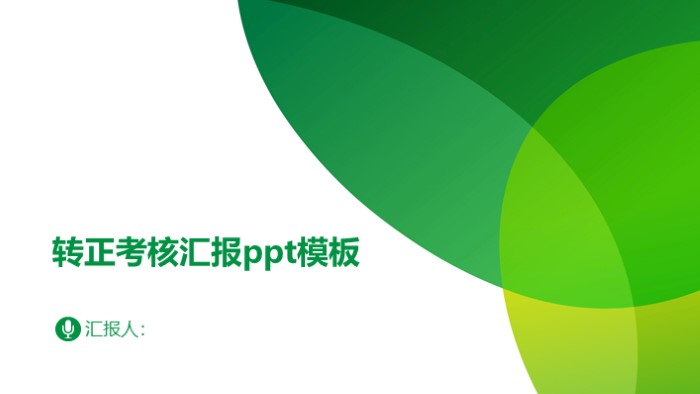 转正考核汇报ppt模板