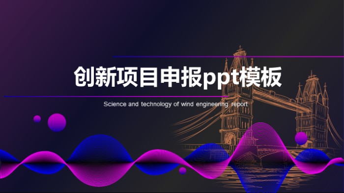 创新项目申报ppt模板