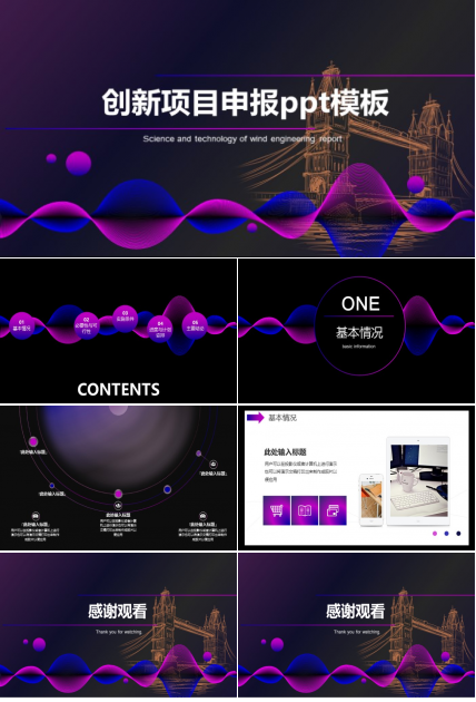 创新项目申报ppt模板