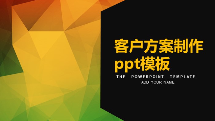 客户方案制作ppt模板