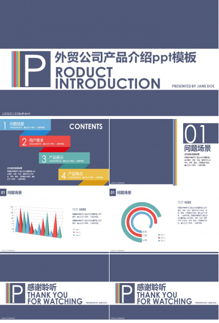 外贸公司产品介绍ppt模板
