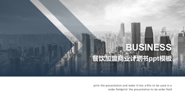 餐饮加盟商业计划书ppt模板