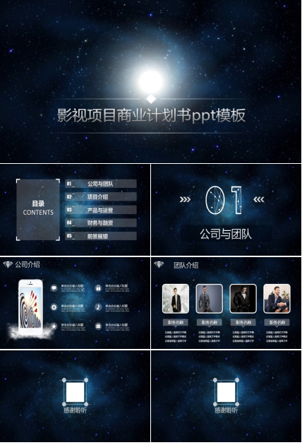 影视项目商业计划书ppt模板