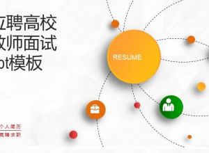 应聘高校教师面试ppt模板