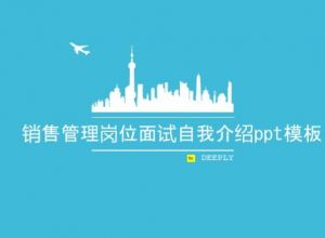 销售管理岗位面试自我介绍ppt模板