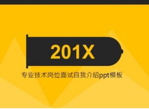 专业技术岗位面试自我介绍ppt模板