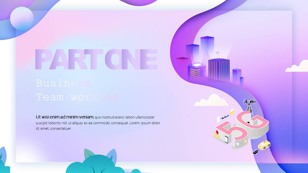 5G光速时代移动互联网科技ppt模板