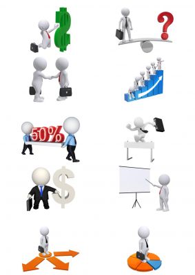 ppt3d小人矢量图