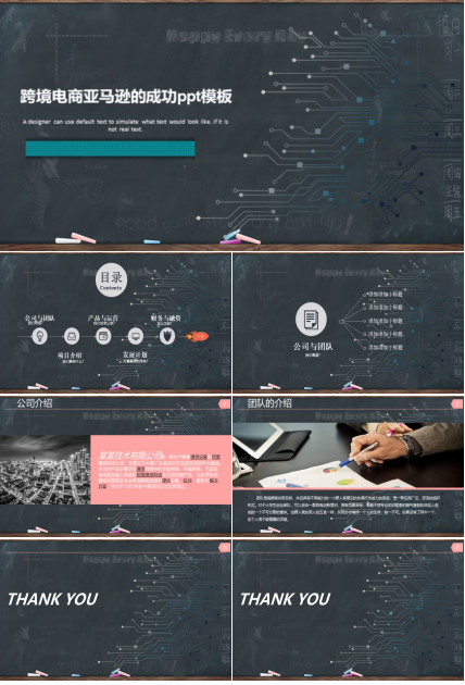 跨境电商亚马逊的成功ppt模板