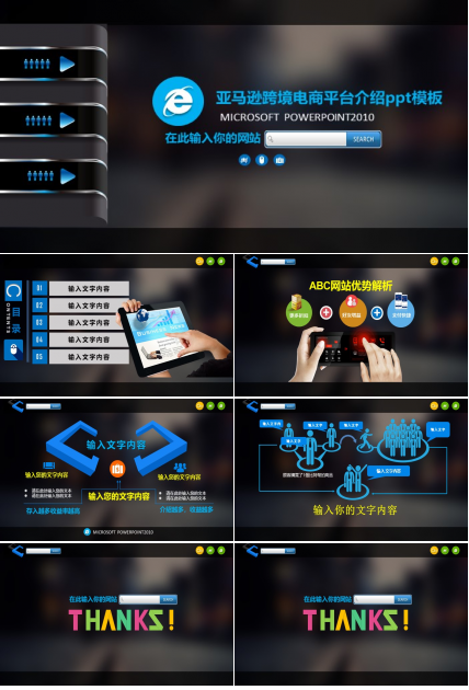 亚马逊跨境电商平台介绍ppt模板
