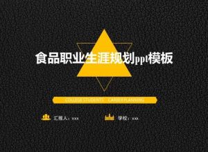 食品职业生涯规划ppt模板