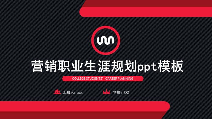 营销职业生涯规划ppt模板