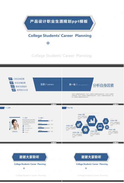 产品设计职业生涯规划ppt模板