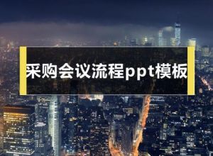 采购会议流程ppt模板
