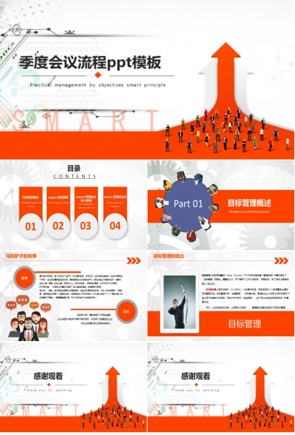 季度会议流程ppt模板