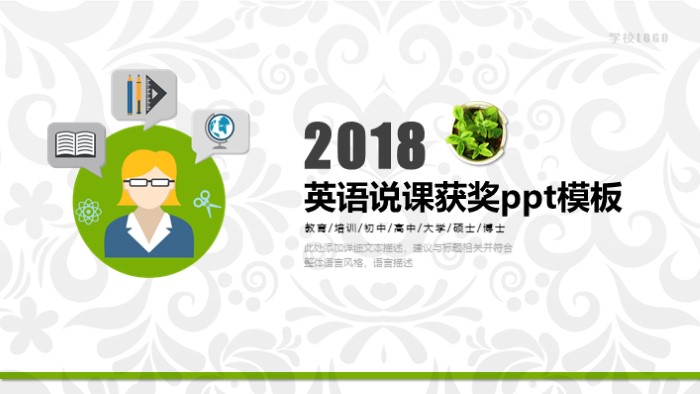 英语说课获奖ppt模板