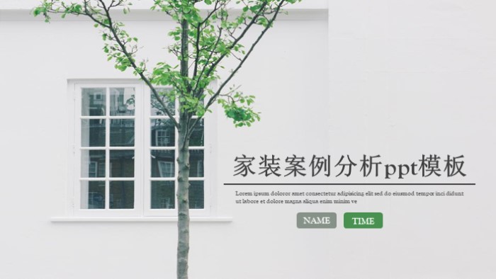 家装案例分析ppt模板