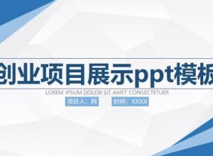 创业项目展示ppt模板