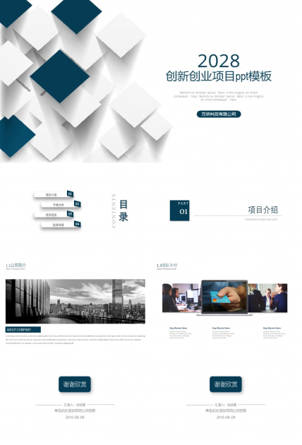 创新创业项目ppt模板
